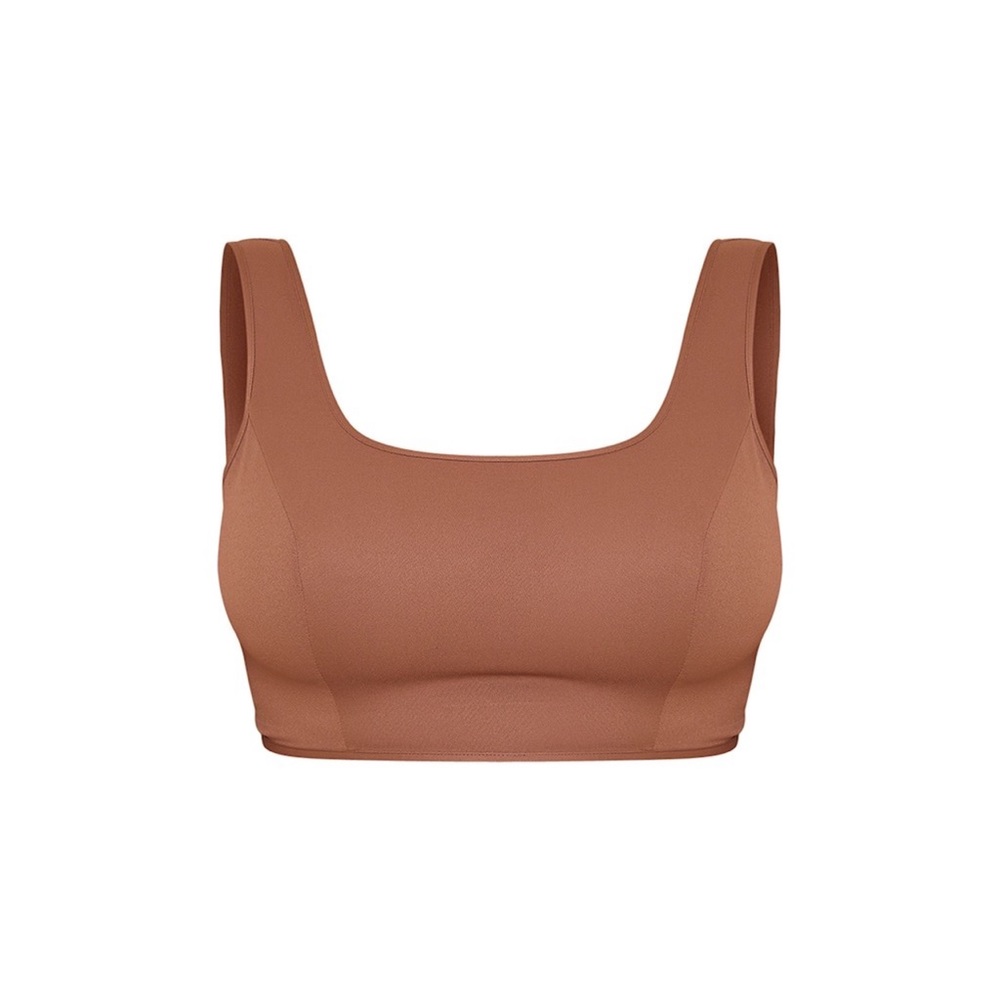 Plus Chocolate Brown Seam Detail Woven Crop Top 3X